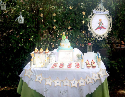 battesimo piccolo principe dessert table